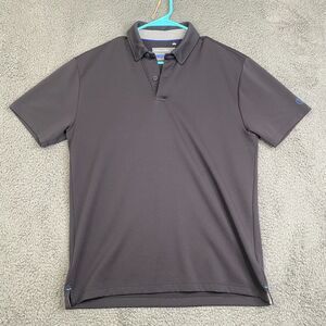 Twillory Polo Shirt Mens Medium Gray Button Down Athleisure Performance Golf